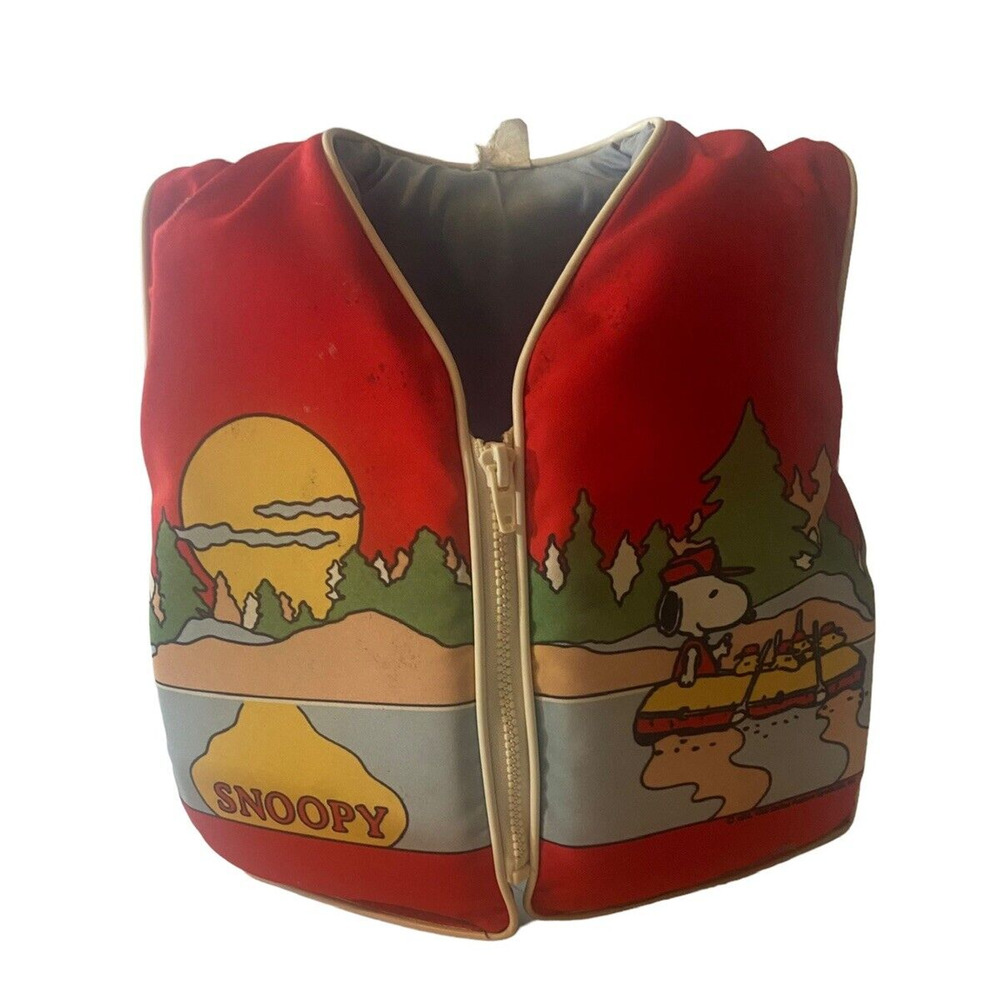 Vintage 1965 Snoopy Life Jacket Peanuts Child Kids Size Child Small